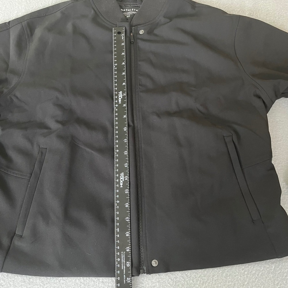 NWT Athleta Black endless Bomber Jacket Full Zip Women XL Lightweight Coat - Picture 6 of 12